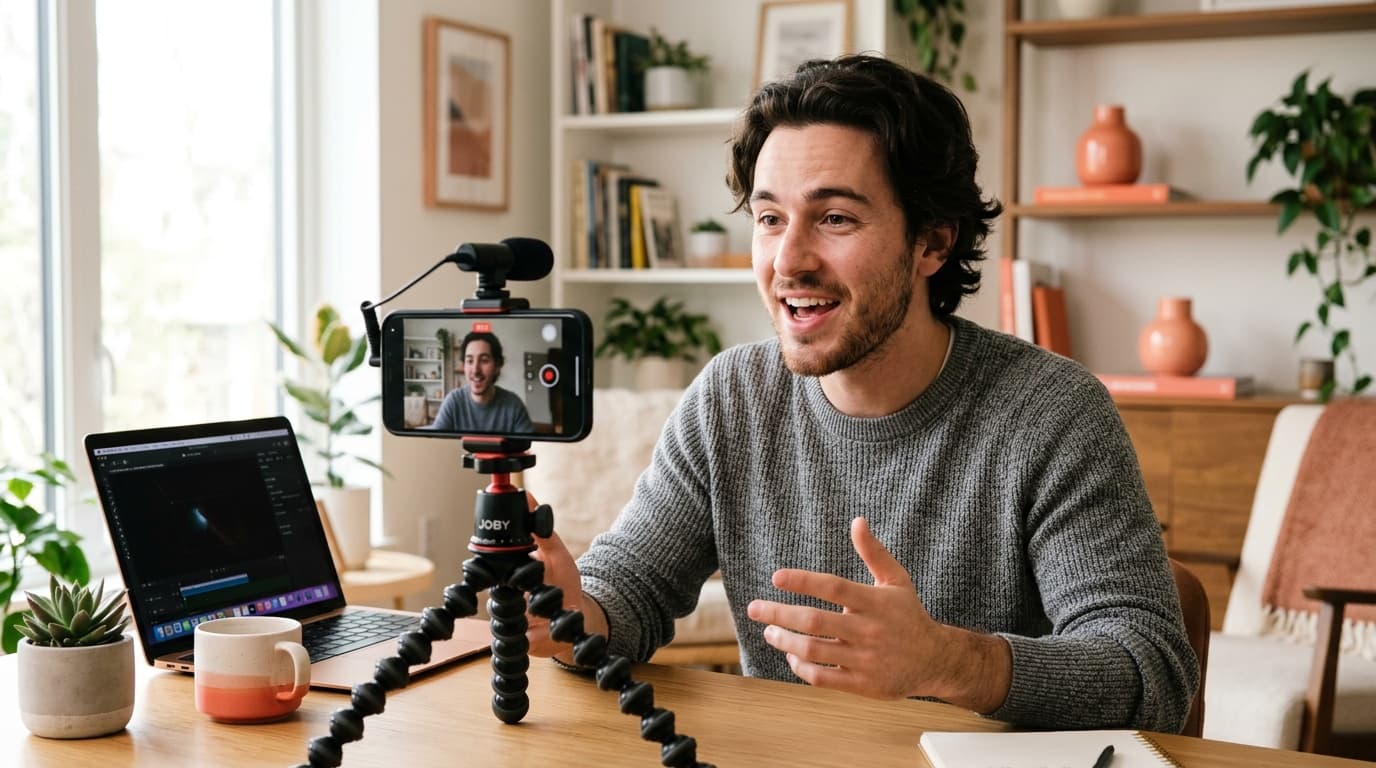 The same talking-to-camera video clip shown dubbed into several languages with matching lip movement