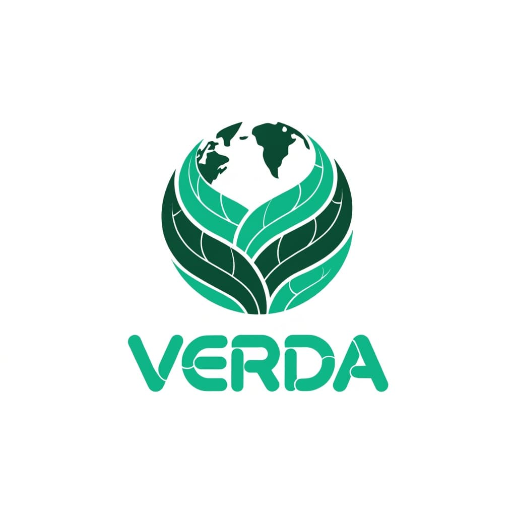 AI logo for an eco brand reading VERDA, generated with FATTLY